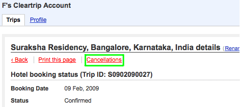 Hit 'Cancellations' towards the top of the trip details page